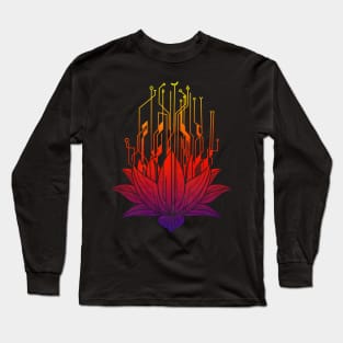 Modern lotus flower colour Long Sleeve T-Shirt